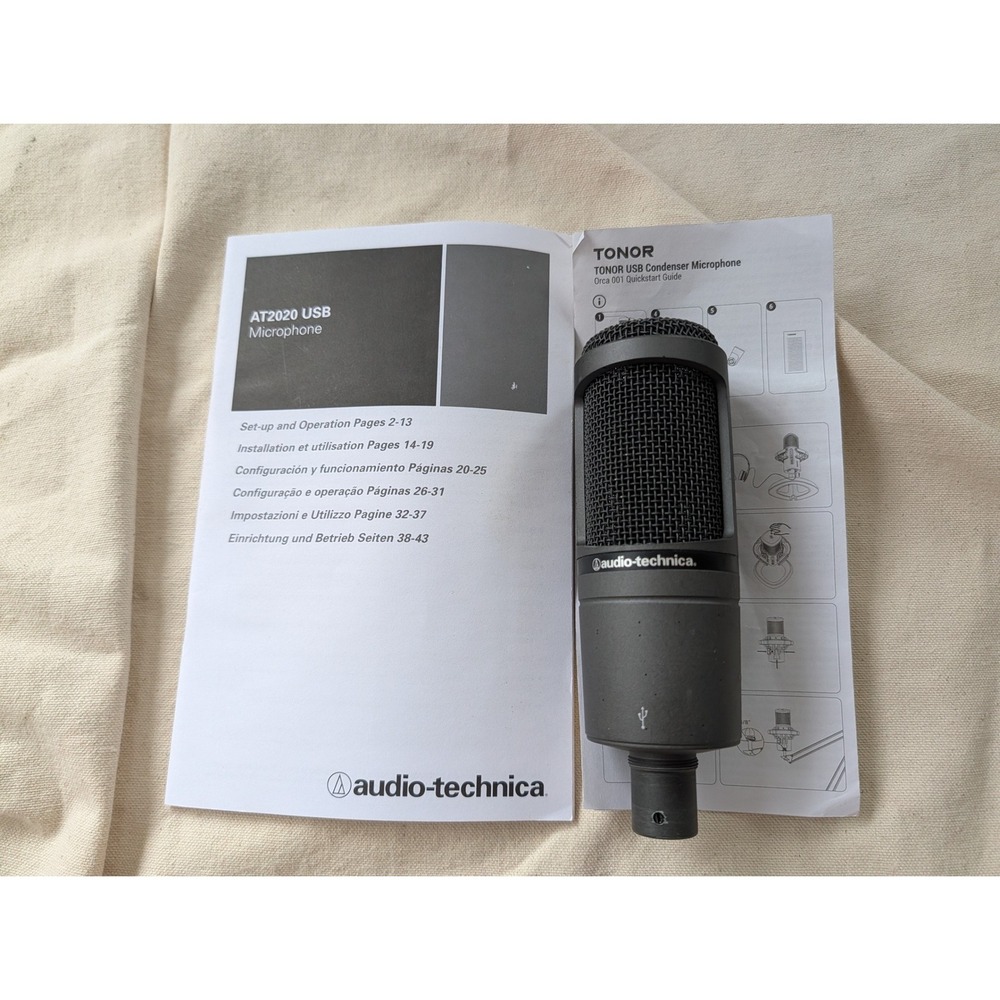Audio-Technica AT2020 USB Cardioid Condenser Microphone Dark Gray AT2020USB